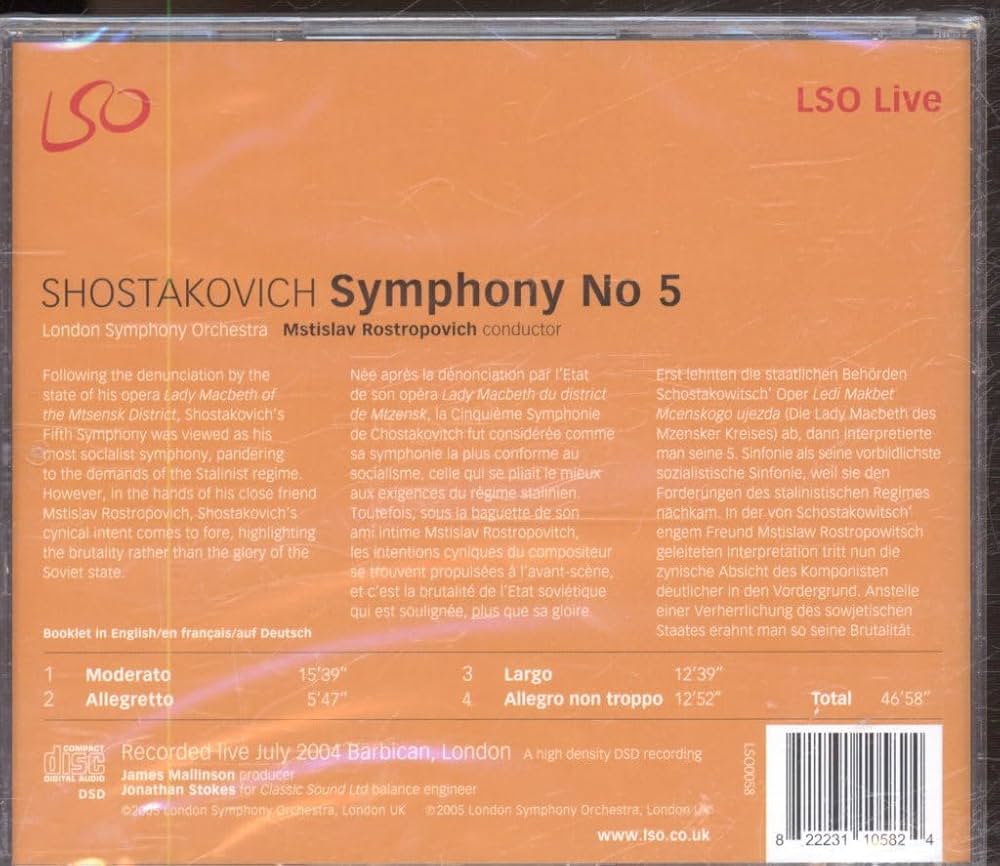 クラシック Shostakovich:Symphonies 3 & 5 Amazon.com: Shostakovich: Symphonies Nos. 5 & 9: CDs & Vinyl